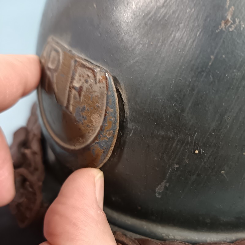 CASQUE ADRIAN MODELE 1915 OFFICIER DES TROUPES D'AFRIQUE TIRAILLEURS ET ZOUAVES COMPLET GUERRE 1914-1918